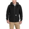 Carhartt Sweatshirt: Men's 103308 001 Black Rain Defender Sherpa-Lined Full-Zip Sweatshirt