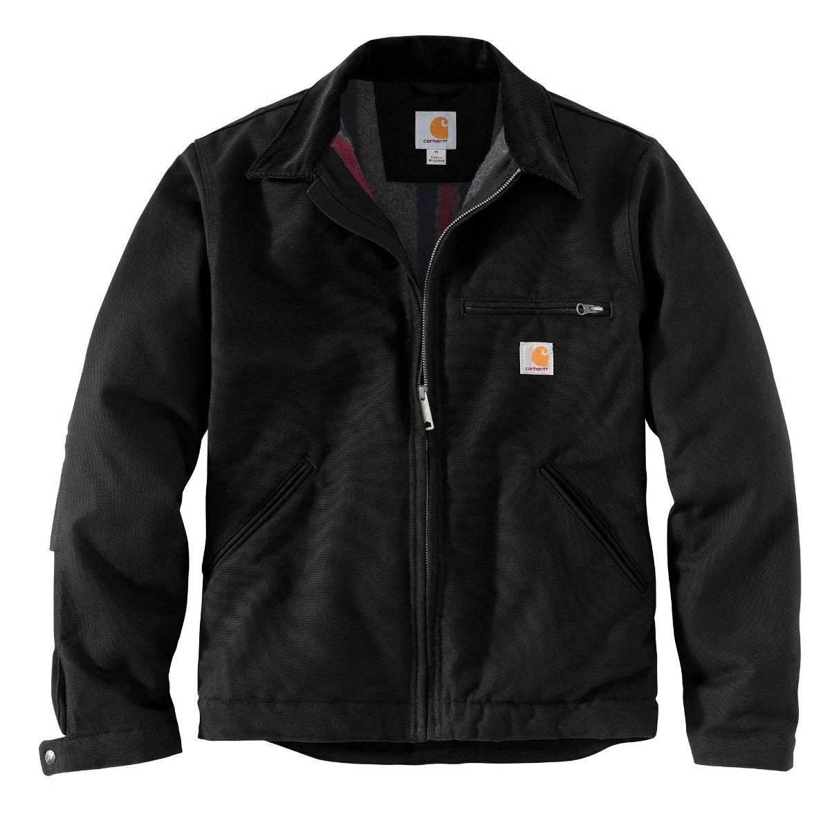 Carhartt Jackets: Men's 103828 BLK Black Blanket Lined Relaxed Fit Detroit Jacket