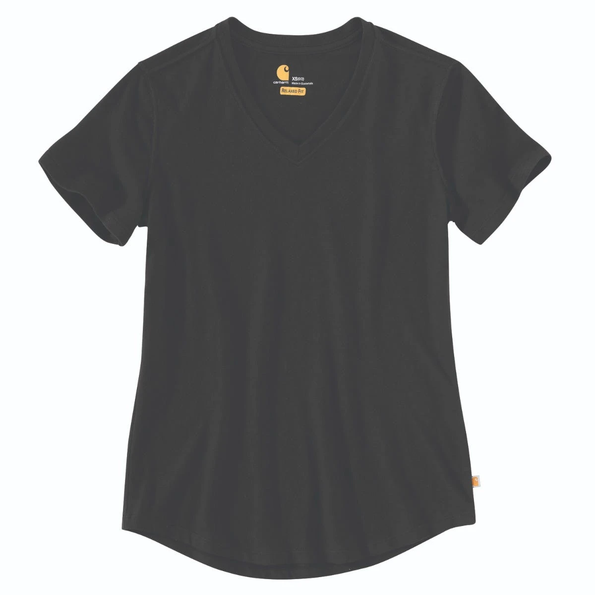 Carhartt Shirts: Women's 104406 N04 Black Relaxed Fit V Neck Short Sleeve T-Shirt