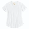 Carhartt Shirts: Women's 104406 WHT White Relaxed Fit V Neck Short Sleeve T-Shirt
