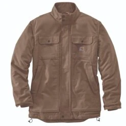Carhartt Coat: Men's 104468 CBR Canyon Brown Full Swing Quick Duck Insulated Traditional Coat
