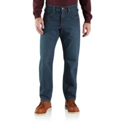 Carhartt Jeans: Men's 104939 H88 Rapids-Existing Rugged Flex Relaxed Fit Fleece-Lined 5-Pocket Jean