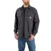 Carhartt Shirts: Men's 105419 029 Shadow Rugged Flex Canvas Fleece-Lined Shirt Jacket