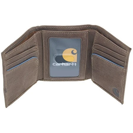 Carhartt Wallets: Two Tone Brown B000021620299 Leather Trifold Wallet