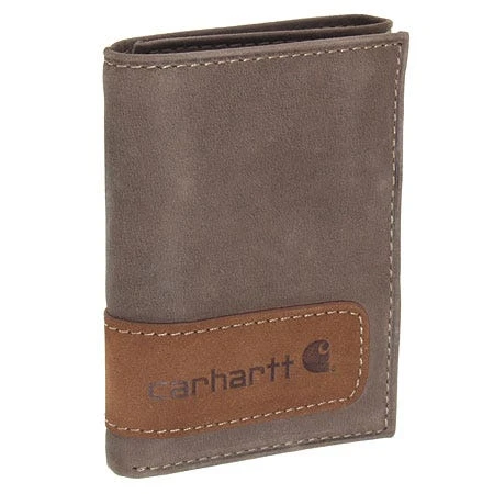 Carhartt Wallets: Two Tone Brown B000021620299 Leather Trifold Wallet