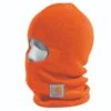 Carhartt Masks: A161 BOG Brite Orange Acrylic Knit Winter Face Mask