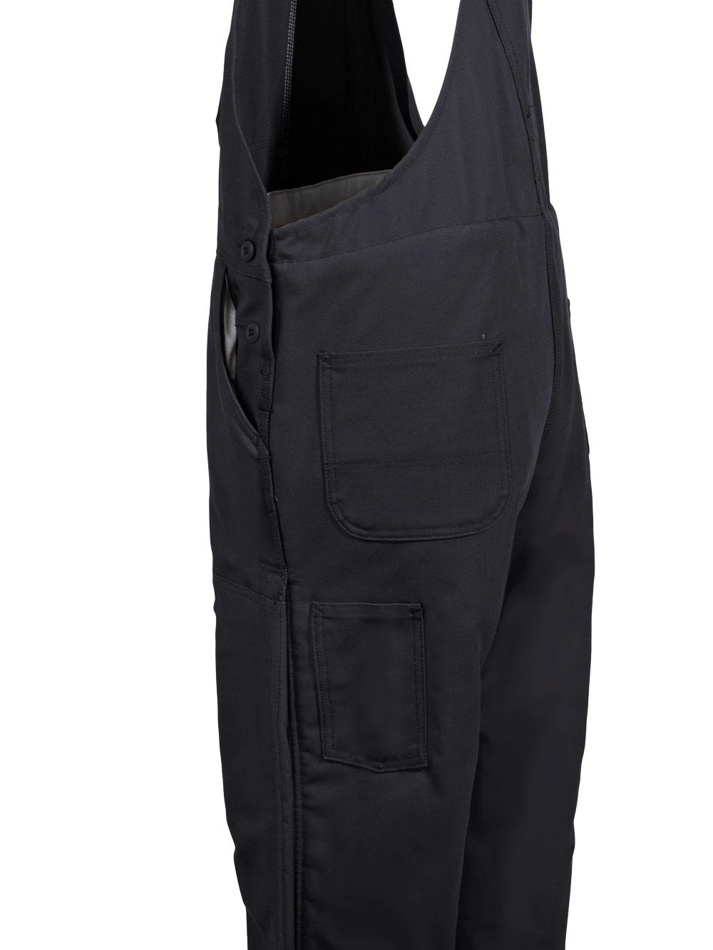 Carhartt Overalls: Men's 101626 001 Black FR Quilt Lined Cotton Duck Bib Overalls