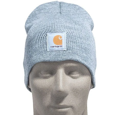 Carhartt Hats: Heather Grey A205 HGY Acrylic Beanie Winter Work Hat