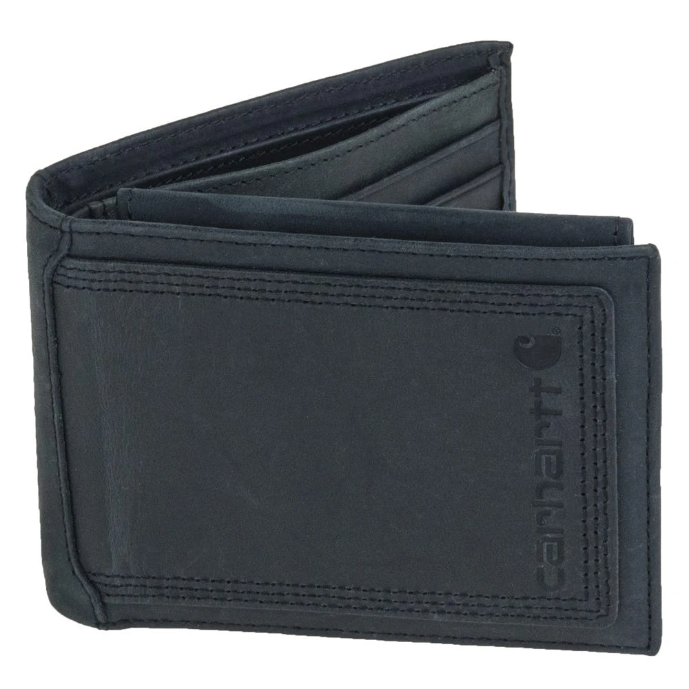 Carhartt Wallets: Men's B000021200199 Black Detroit Passcase Wallet