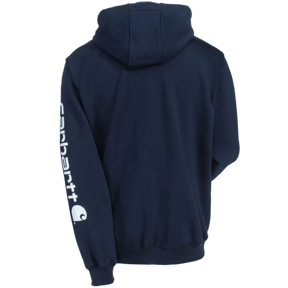 Carhartt Sweatshirts: Men's K288 472 New Navy Blue Midweight Hooded Logo Sweatshirt