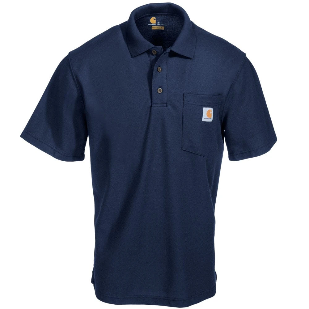 Carhartt Shirts: Men's K570 NVY Blue Contractor’s Work Pocket Polo Shirt
