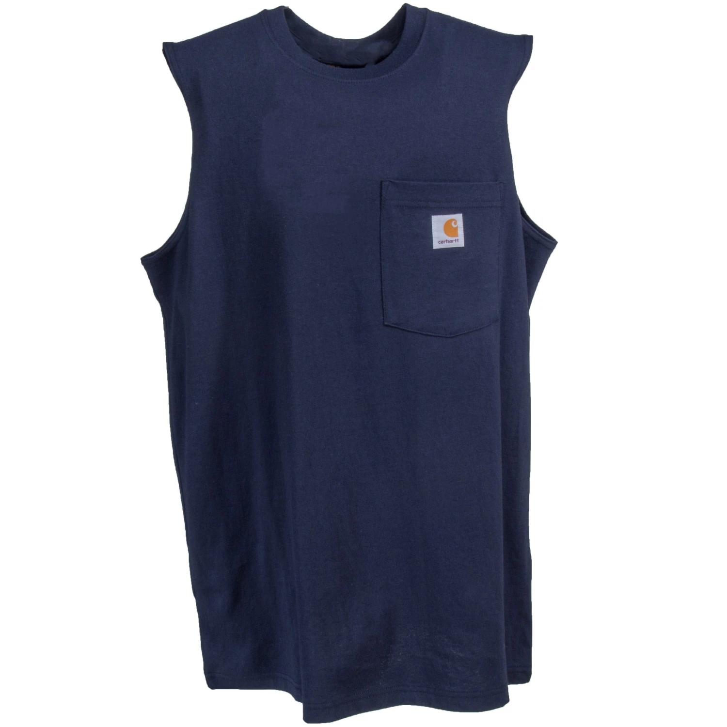 Carhartt Shirts: Men's Navy 100374 412 Workwear Pocket Sleeveless T-Shirt