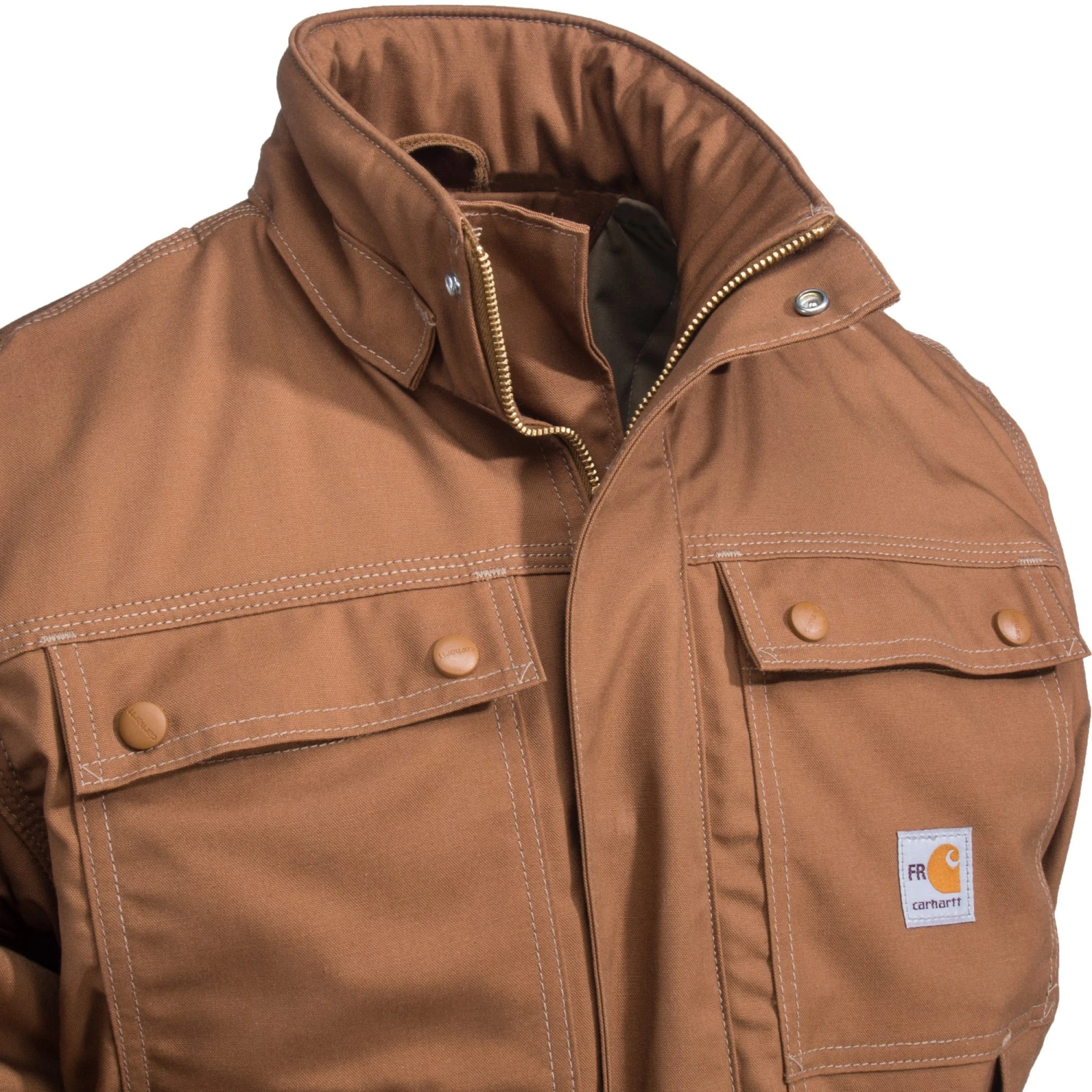 Carhartt Coats: Men's Brown 102182 211 FR Full Swing Quick Duck Coat