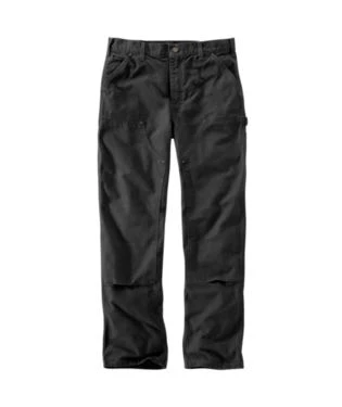 Carhartt Pants: Men's B136 BLK Black Washed Duck Double-Front Utility Work Pant