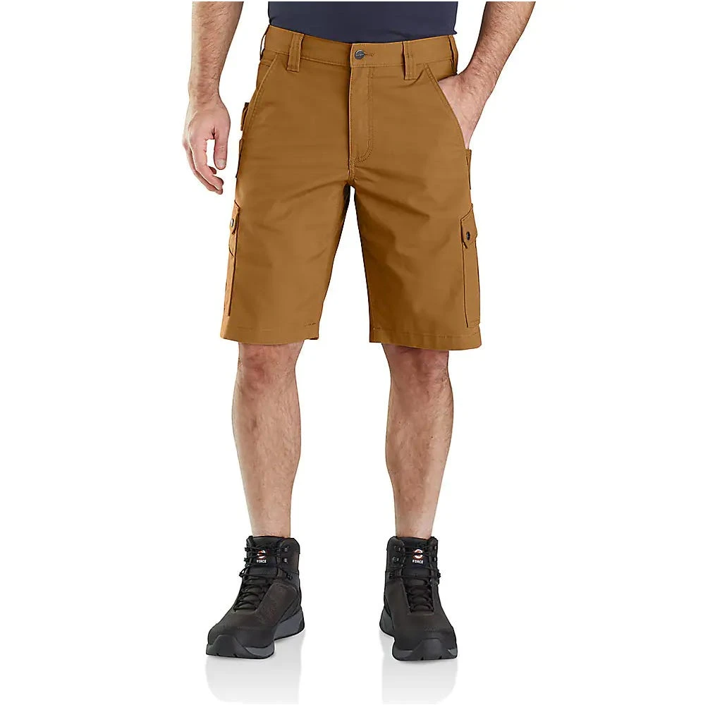 Carhartt Shorts: Men's 104727 BRN Brown Rugged Flex Relaxed Fit Ripstop Cargo Work Short