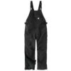 Carhartt Bibs: Men's 104674 BLK Black Storm Defender Loose Fit Heavyweight Bib Overalls