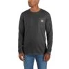 Carhartt Force Shirts: Men's 104617 CRH Carbon Heather Long Sleeve Moisture Wicking Shirt
