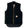 Carhartt Vests: Men's Black V01 BLK Cotton Duck Arctic Vest