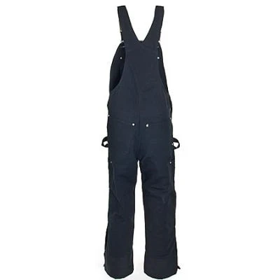 Carhartt Overalls: Men's R41 BLK Black Zip to Hip Quilt Lined Overalls