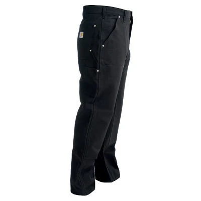 Carhartt Pants: Men's B01 BLK Black Cotton Duck Carpenter Pants
