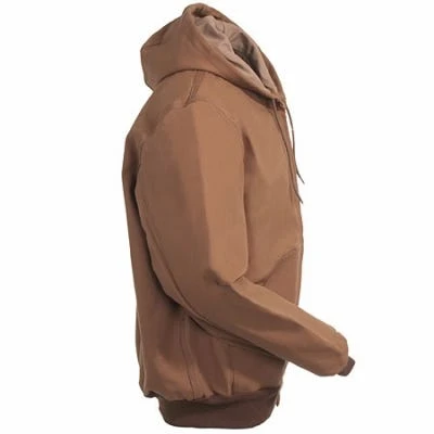 Carhartt Jackets: Men's J131 BRN Brown Duck USA-Made Hooded Jacket