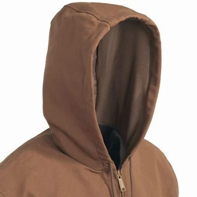 Carhartt Jackets: Men's J131 BRN Brown Duck USA-Made Hooded Jacket
