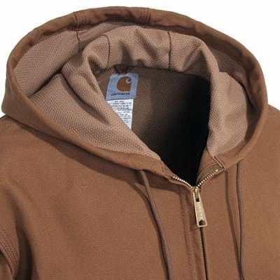 Carhartt Jackets: Men's J131 BRN Brown Duck USA-Made Hooded Jacket