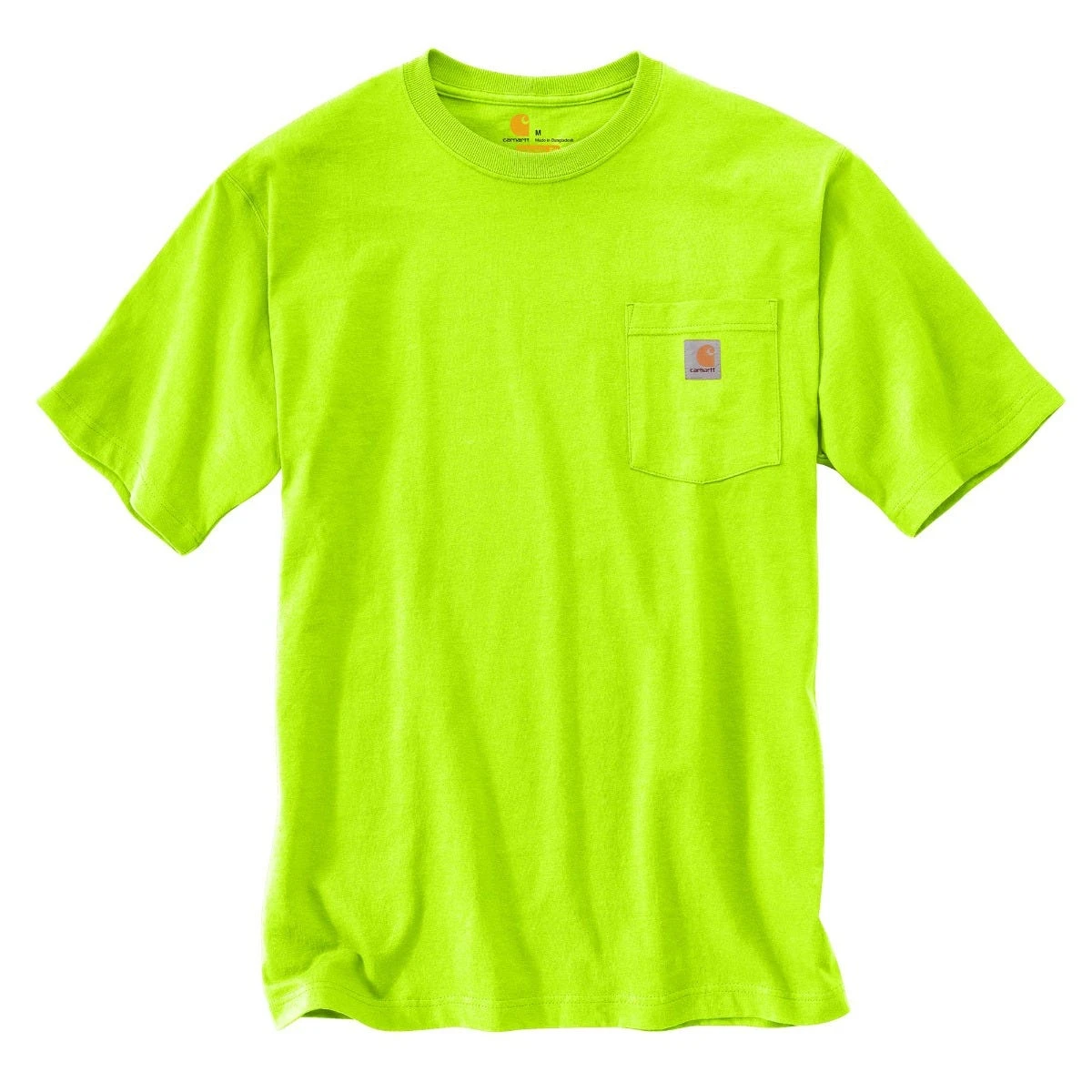Carhartt Shirts: Men's K87 BLM Brite Lime Heavyweight Short Sleeve Loose Fit Pocket T Shirt
