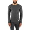Carhattt Underwear: Men's MBL131 Black Heather Heavyweight Base Force Poly-Wool Crew